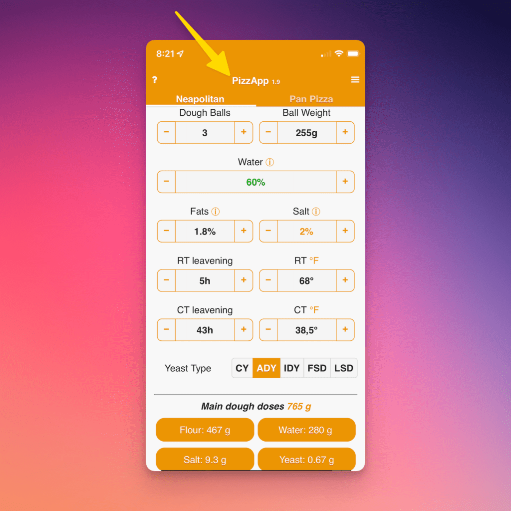 pizza calculator for baker's percentage