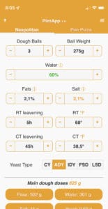 pizza calculator for dough